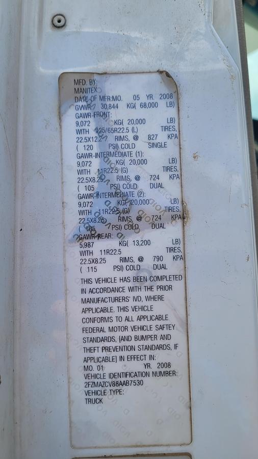 Used 2009 Manitex 50110 Boom Truck