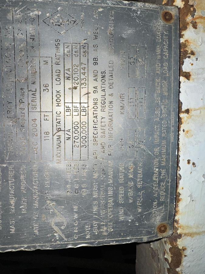 Used 2008 NOV 5C Workover Rig