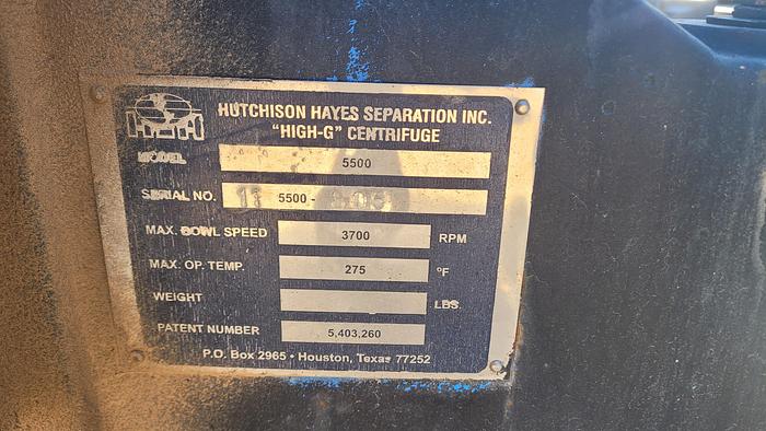 Refurbished 2011 Hutchison Hayes 5500 Centrifuge