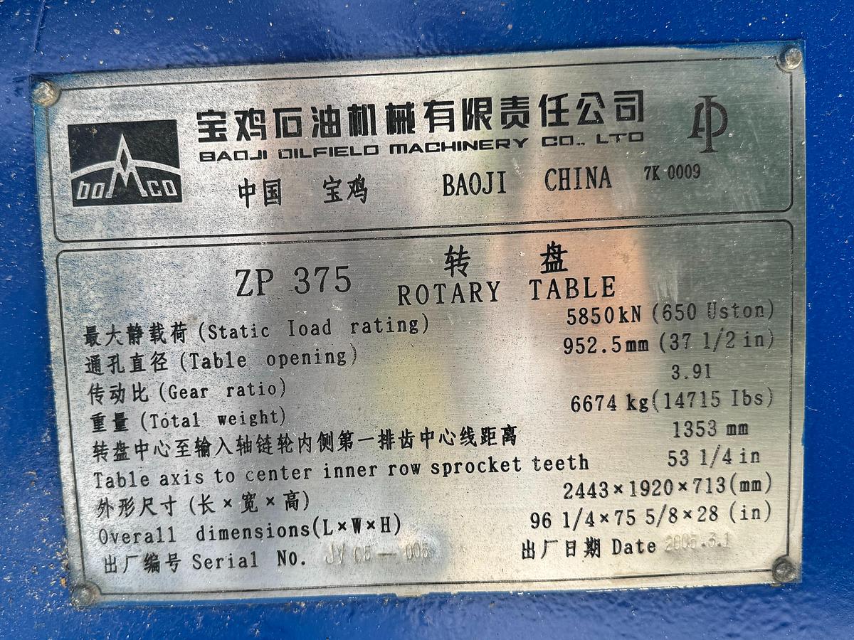 Refurbished 2005 BOMCO ZP 375