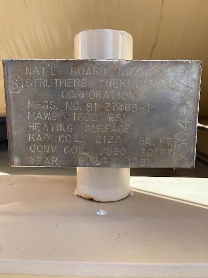 Refurbished 2017 Struthers Thermoflood  62.5 MMBTU Steam Generator