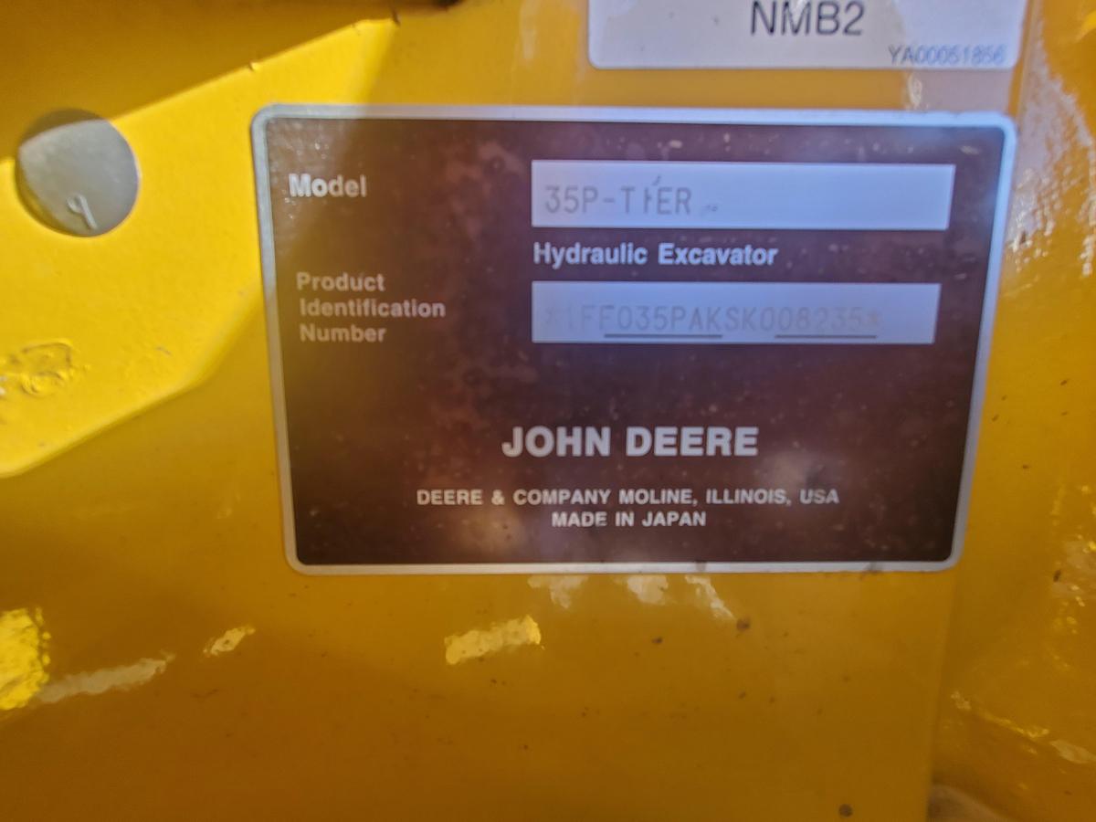 Used 2025 John Deere 35P Compact Excavator