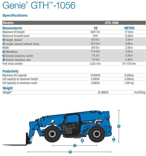 Used Genie 10K Reach lift