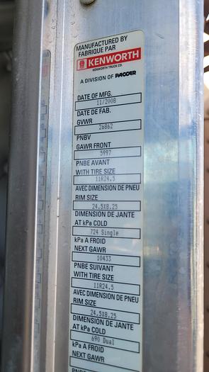 Used 2008 Kenworth Acid Stimulation Trailer