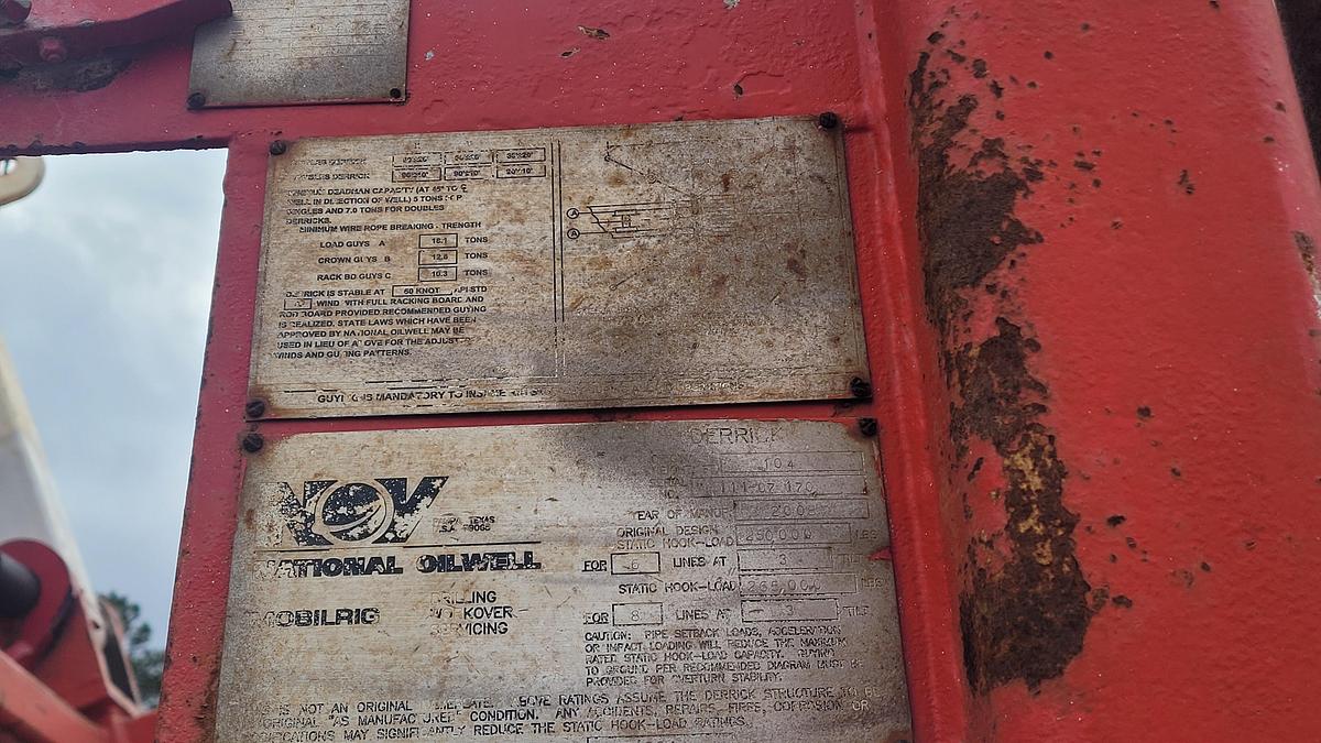 Used 2008 NOV 5C Workover Rig