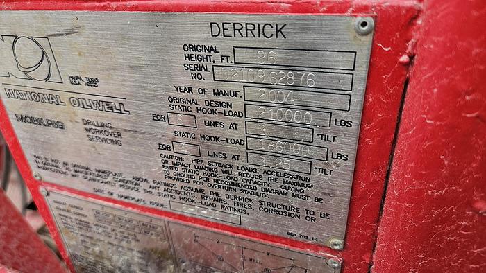 Used 2004 Franks 1287 Workover Rig