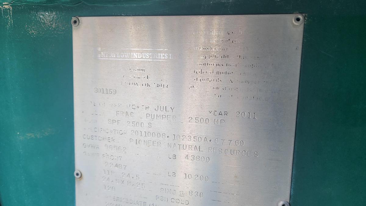 Used 2012 Caterpillar FMC 2500 Quintuplex Frac Pump