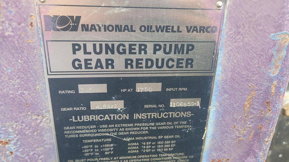 Used 2014 Harlow Sammons JWS 340 Mud Pump