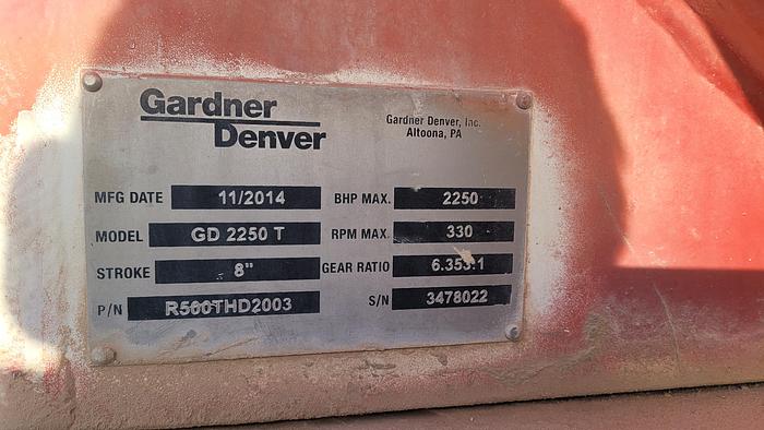 Used 2011 Gardner Denver 2250T Frac Pump