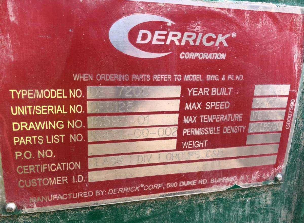 Refurbished 2012 Derrick DE 7200 (VFD)