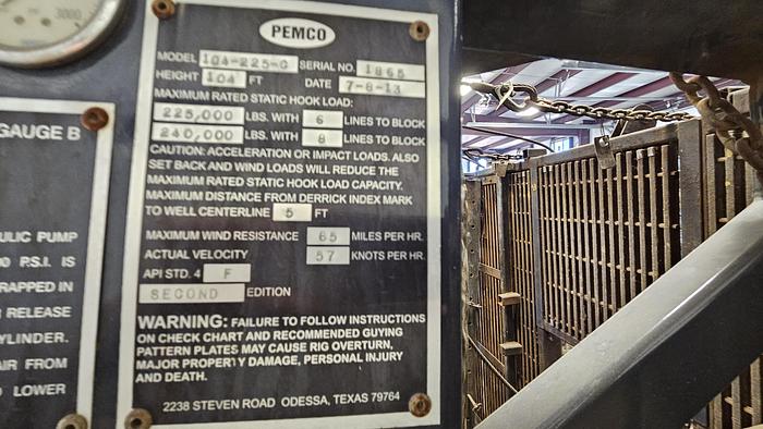 Used 2014 Taylor TI500 Workover Rig