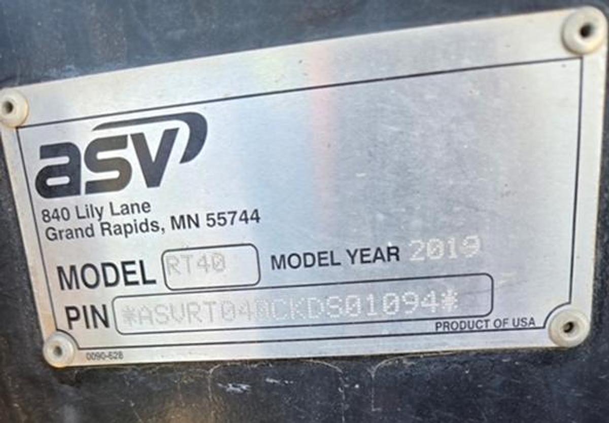 Used 2019 ASV RT40