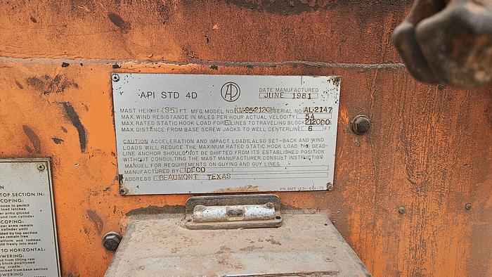 Used 1981 IDECO Rambler H 35 Workover Rig