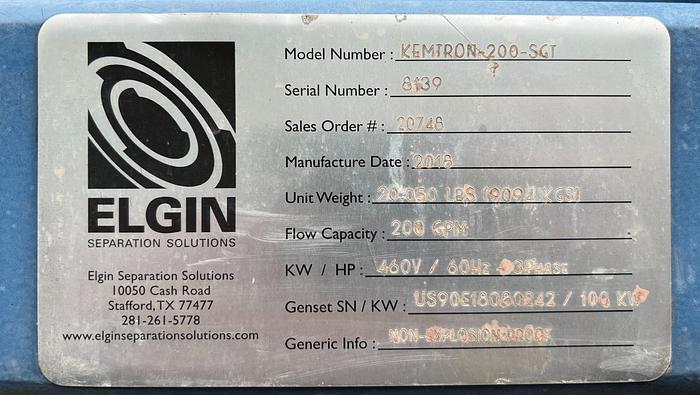 Used 2018 ELGIN KEMTRON-200-SGT