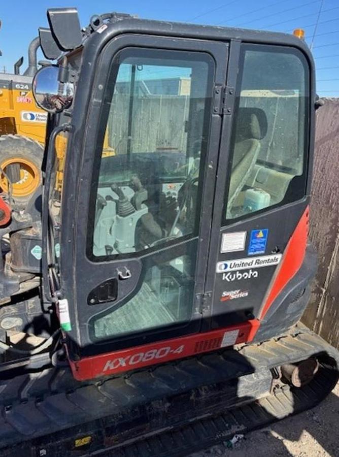 Used 2019 Kubota KX080-4SR3A Mini Excavator