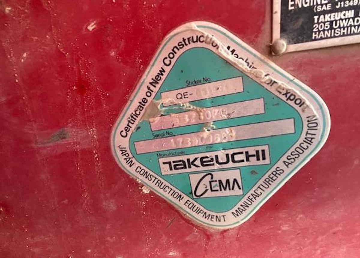 Used 2017 TAKEUCHI TB280FR EXCAVATOR