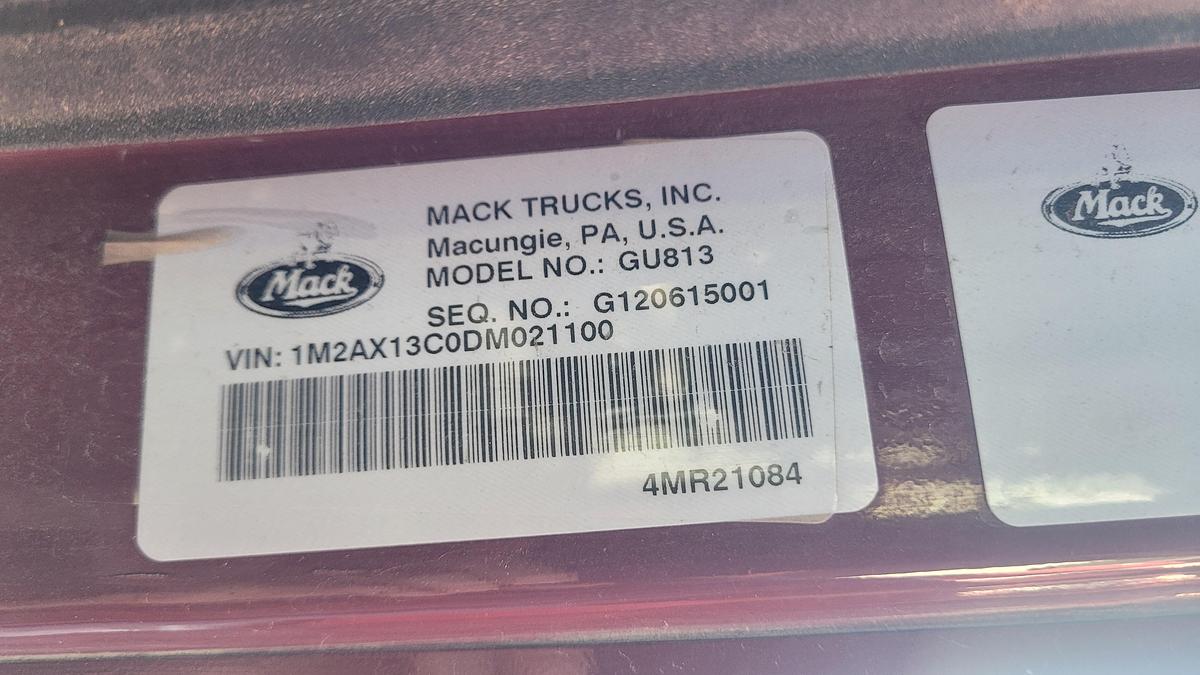 Used 2013 Mack Granite GU813 Vacuum Truck