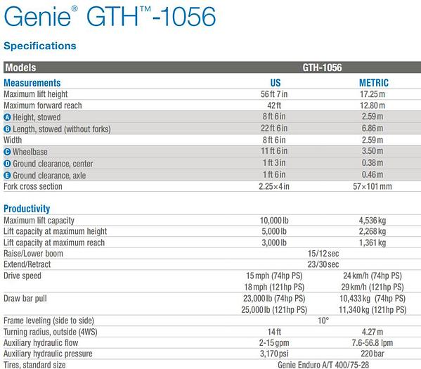 Used Genie 10K Reach lift