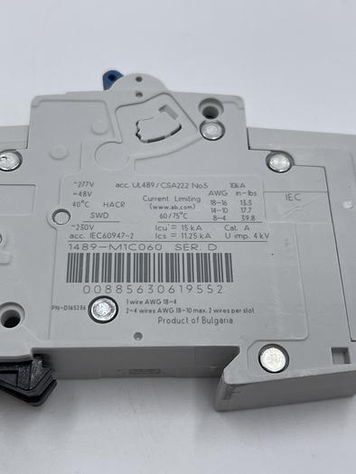 Used Allen-Bradley 1489-M1C060 Ser D