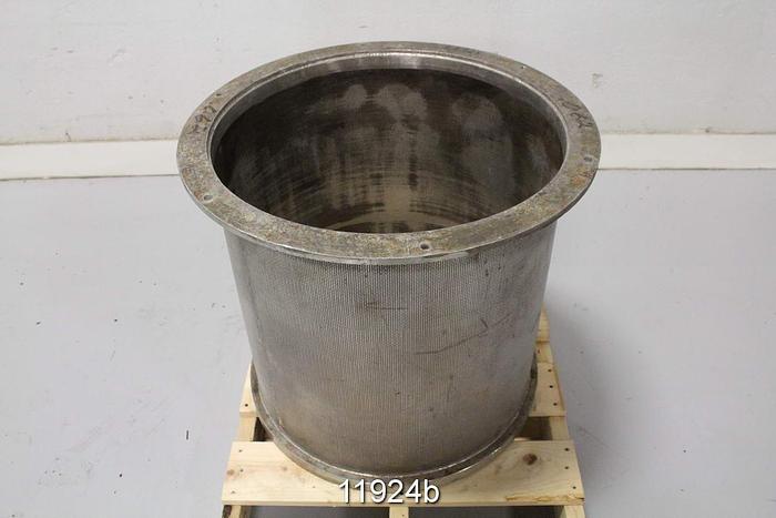 Used Black Clawson 24P Pressure Screen Basket, .062" Holes #11924
