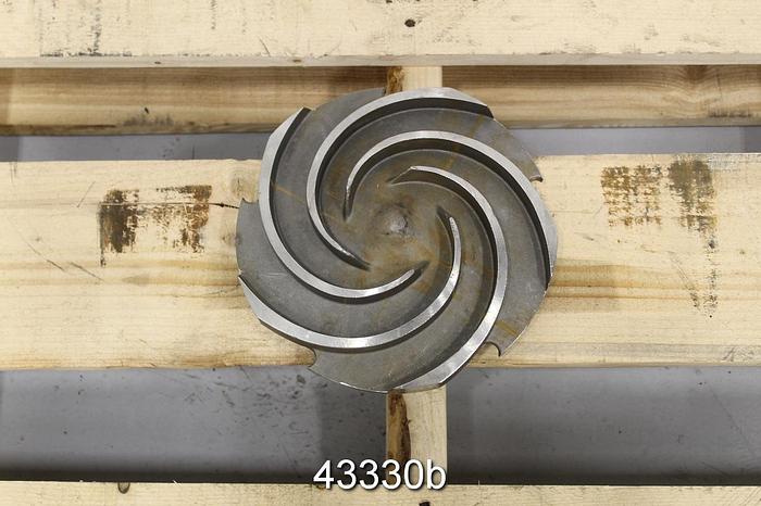 Used Goulds 3196 1x2x10 CF8M 8" Diameter 5-Vane Impeller #43330