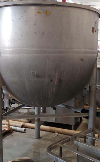 Refurbished 500 GALLON LEE KETTLE - 316 S/S - 100 PSI JACKET (#9814)