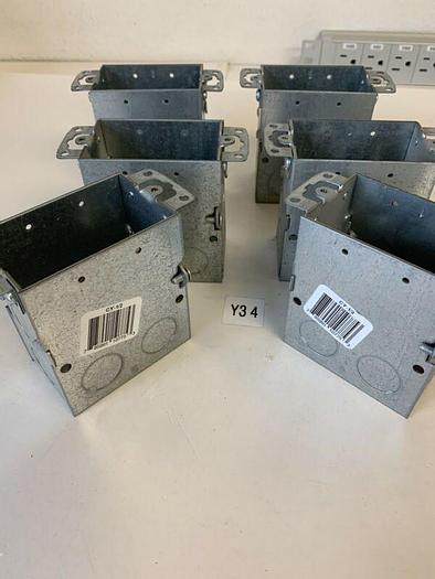 LOT 6 3-1/2" Gangable Switch Box, CY-1/2 Steel City Conduit Wall Box Fast Ship!