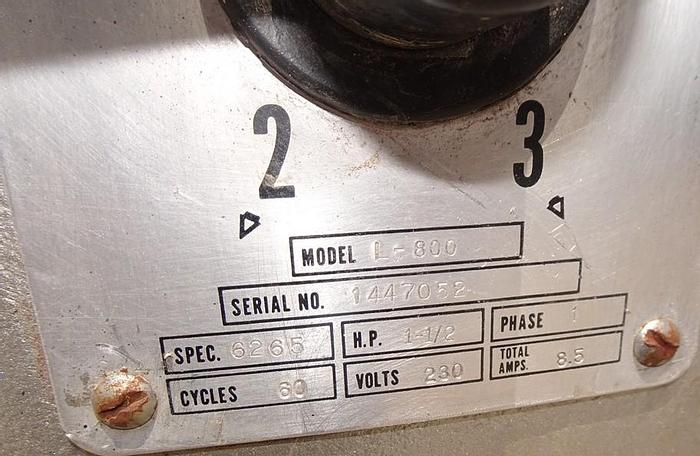 Used Mixer, Hobart, 80 Quart, S/st, Mdl L-800, 1.5 HP, A #C743055