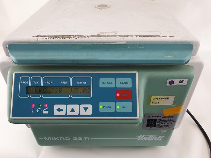 Used Hettich Micro 22 R Centrifuge