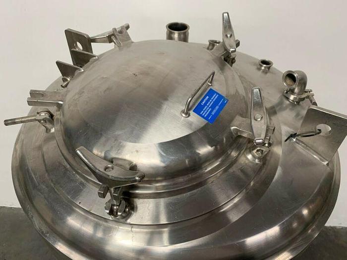 Used Paul Mueller 1100 Liter- F Stainless Steel Triple Jacketed Reactor 50 PSI