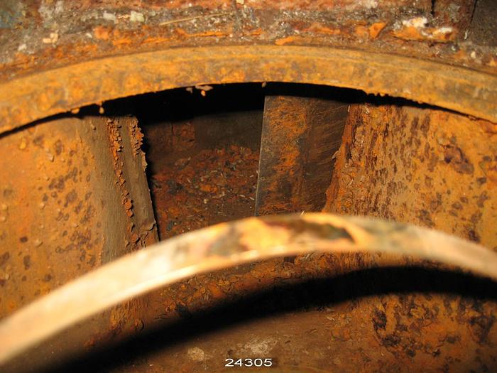 Used Hayward  Hayward Raw Water Strainer, Dual Canister, 8" Inlet And Outlet Flanges, Iron Body, Bronze Internals, Canister Filter Has 1/8" Holes Outside, Fine Wire Screen On Inside, Physical Size, 53" Long, 51" Tall, 25" Wie, 200Lbs Max Working Pressure #24305