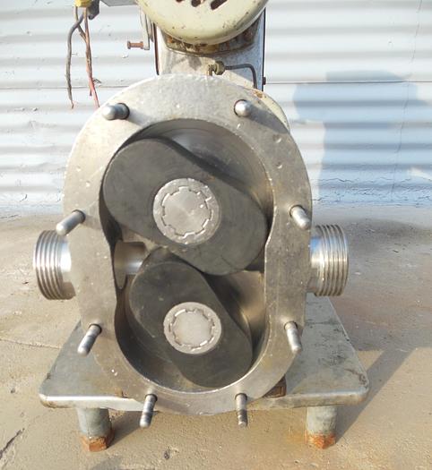 Used Pump, Positive, Waukesha, Model 025, Stainless Steel, 1.5", 1 HP #S742587