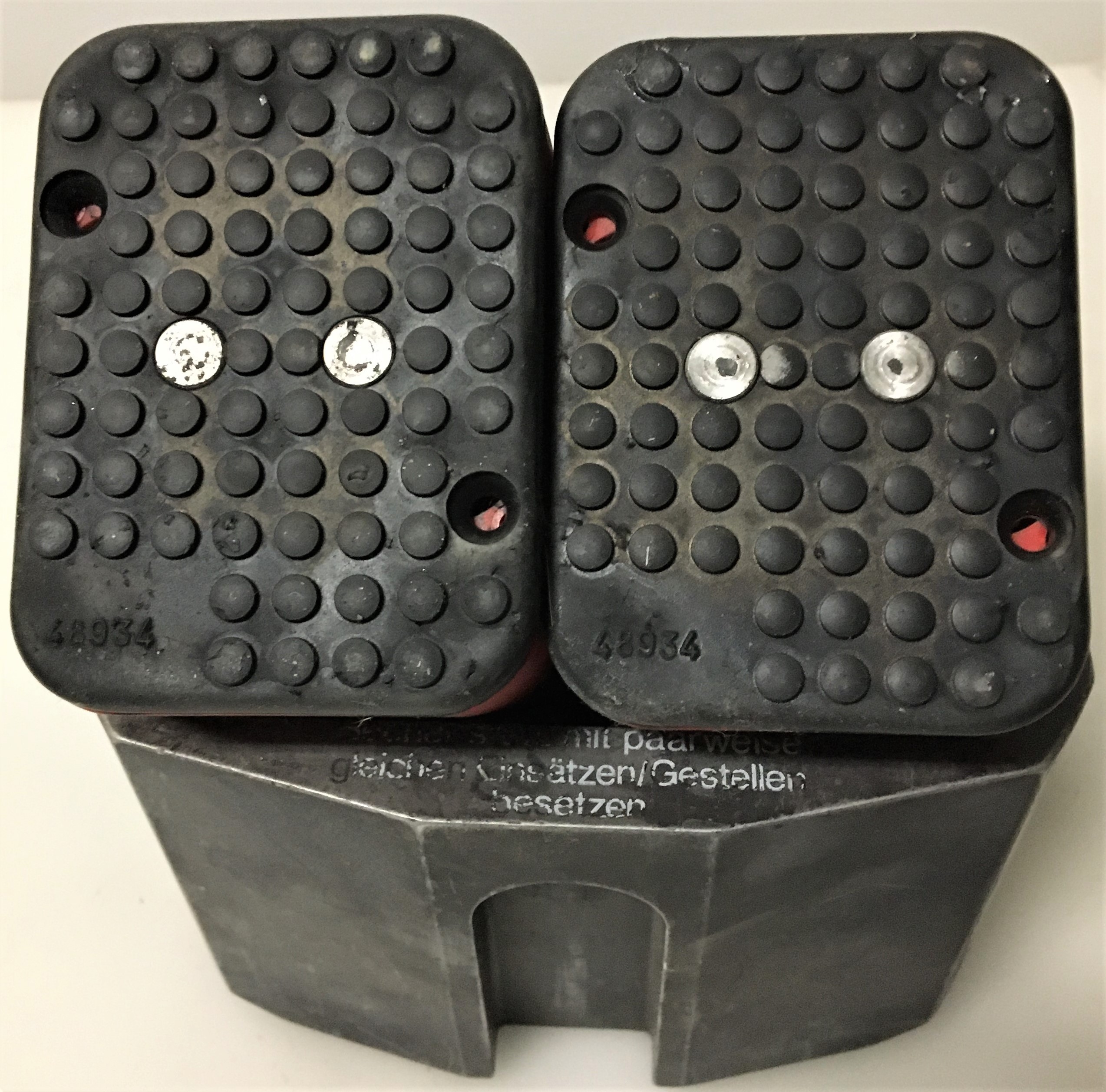 Used Heraeus-Christ Double-Carrier Centrifuge Buckets with 48934 Tube Adapters