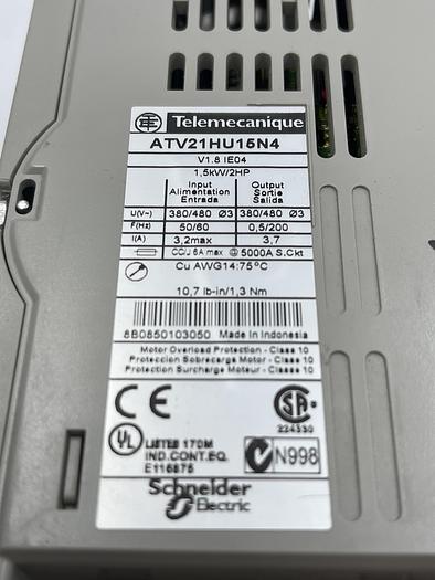 Used Telemecanique ATV21HU15N4