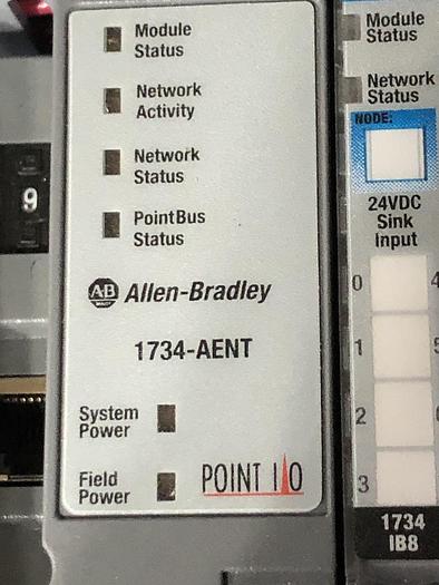 Used Allen-Bradley 1734-AENT POINT I/O Ethernet Network Adaptor(M2/B1)
