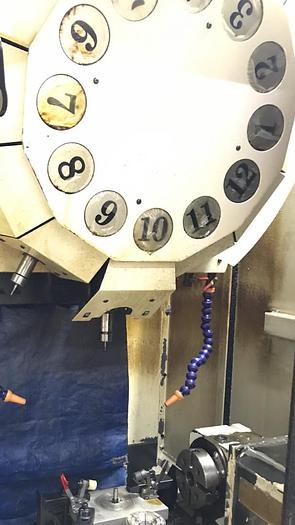 Used 2010 ARES SEIKI R4530 WITH 4 ASIX CNC DRILL AND TAP MILLING MACHINE