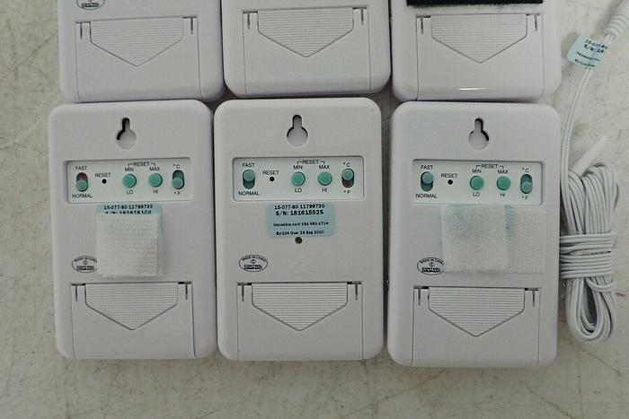 Used Lot of 6 Fisher Scientific 15-077-8D Traceable Memory Monitoring Thermometers