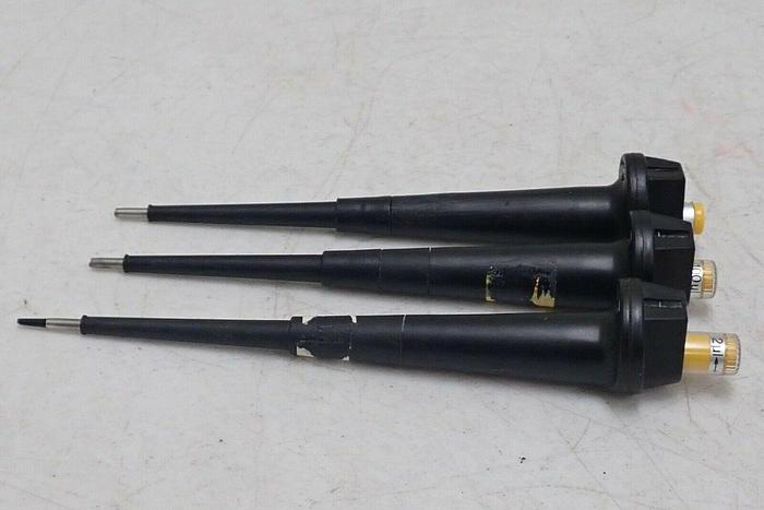 Used Lot of 3 Eppendorf 4710 2-10 µL, 10-100 µL Adjustable Pipettes