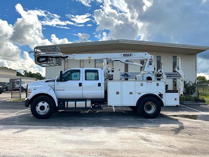 Used Versalift VTP40NE Cable Placer on 2018 Fred F750 Crew Cab Utility Reel Truck
