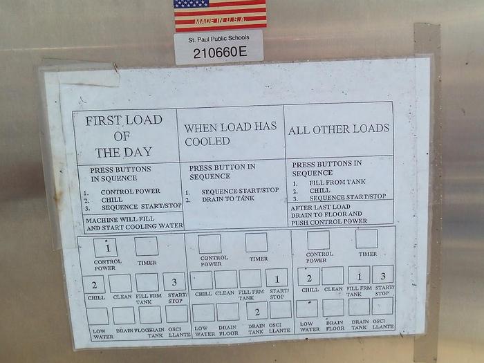 Used Cooler, Tumble Chiller, 300 Gallon, S/st, Cleveland #S743105