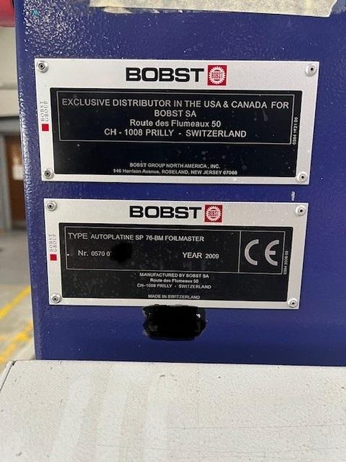 Used 2009 Bobst SP 76 BM