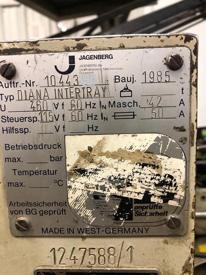 Used 1985 Jagenberg Folder Gluer