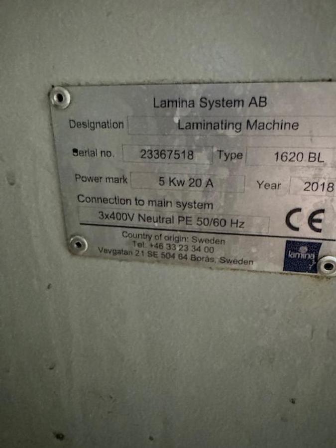 Used 2018 Lamina 1620 BL
