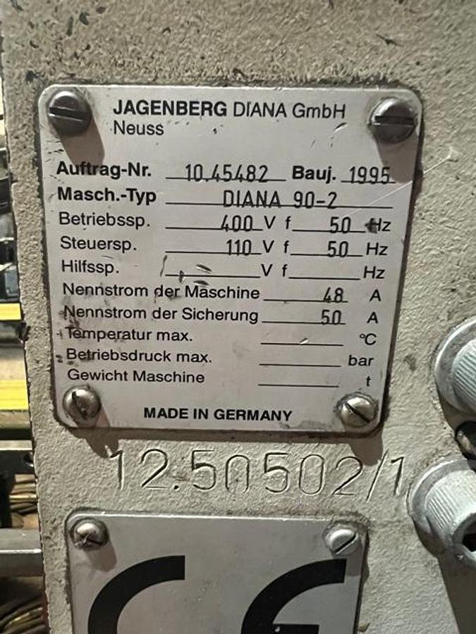 Used 1995 Jagenberg Diana 90
