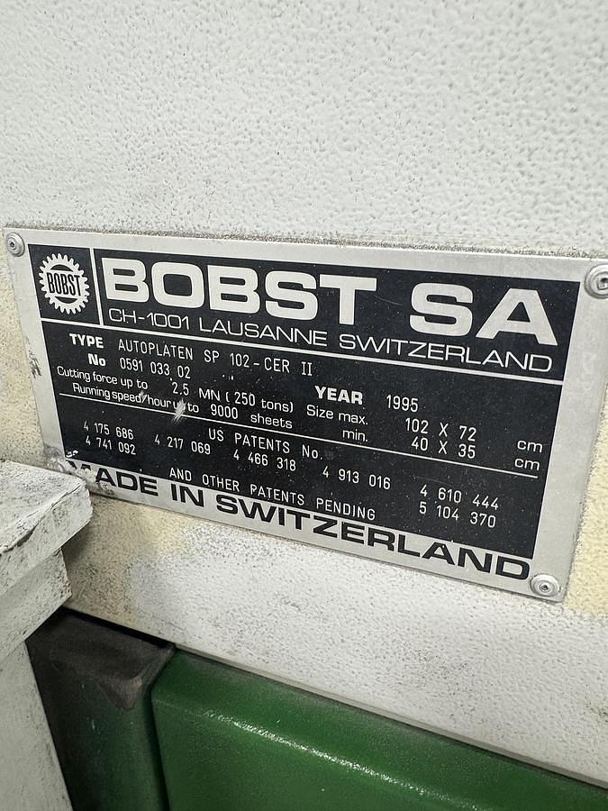 Used 1995 Bobst 102 CER