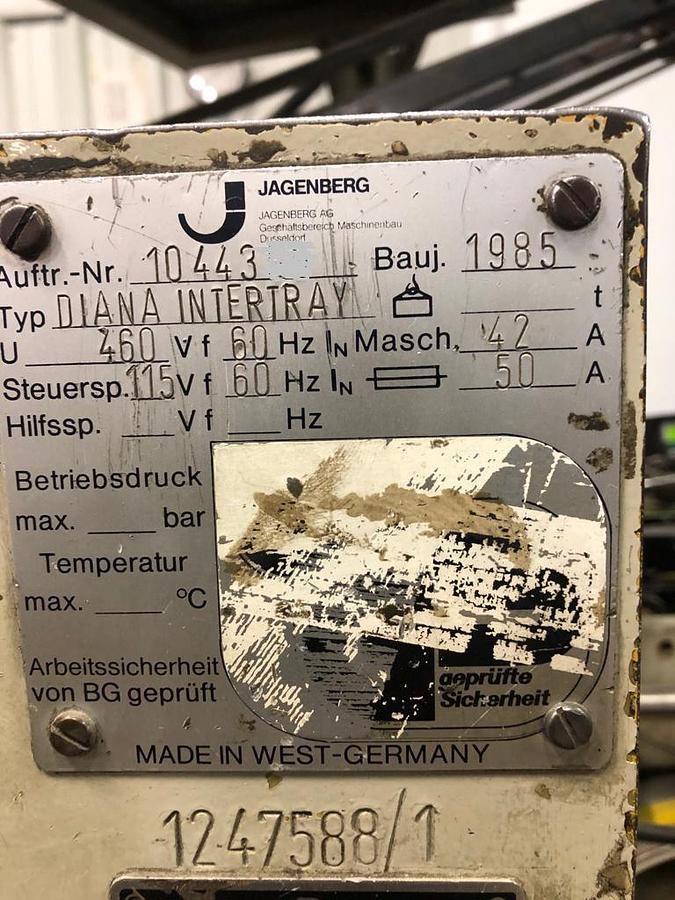 Used 1985 Jagenberg Diana 105