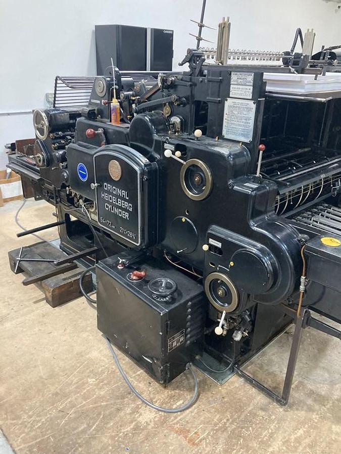 Used 1958 Heidelberg Cylinder S 21-1/4" x 28-3/8"