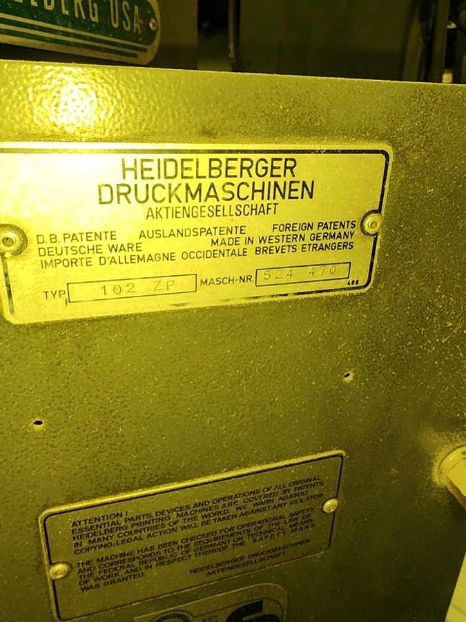 Used 1986 Heidelberg SM 102ZP