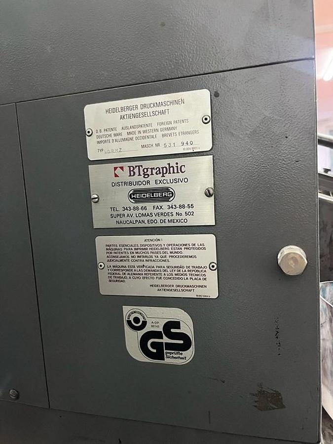 Used 1991 Heidelberg SORM/Z