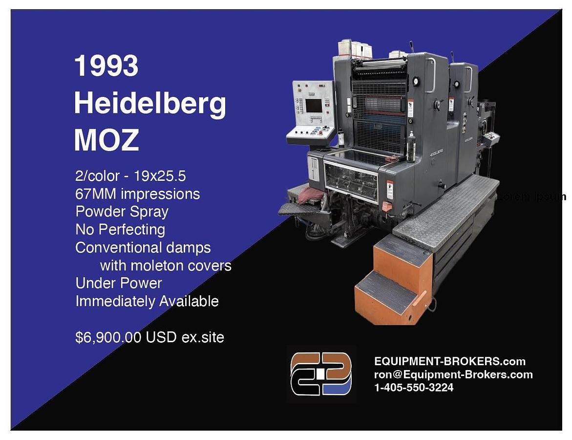 Used 1993 Heidelberg MOZ